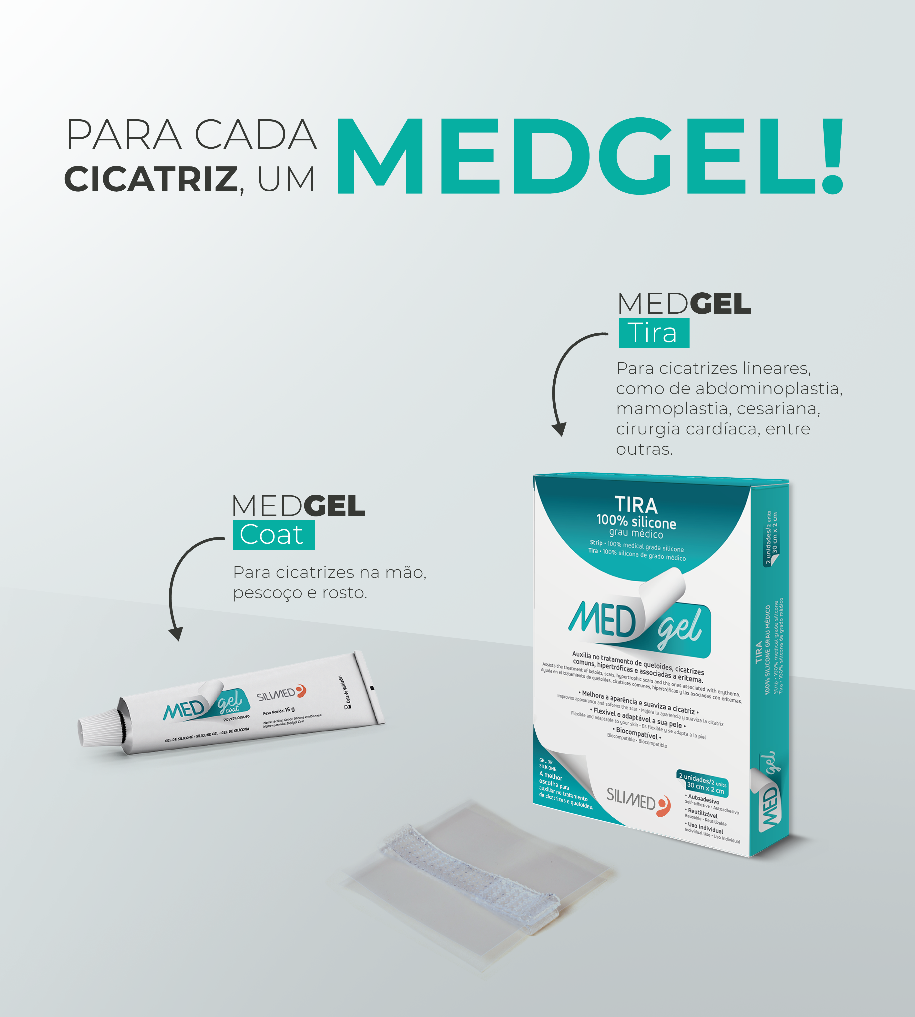 Para cada cicatriz um Medgel Placa Disco