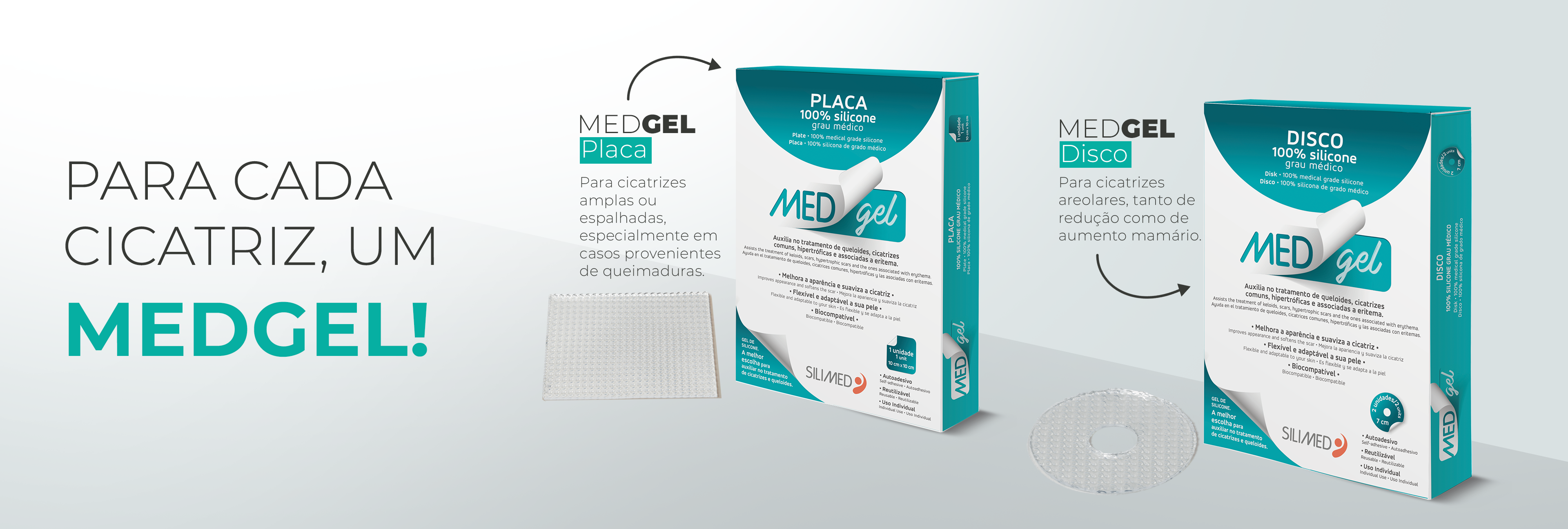 Para cada cicatriz um Medgel Placa Disco